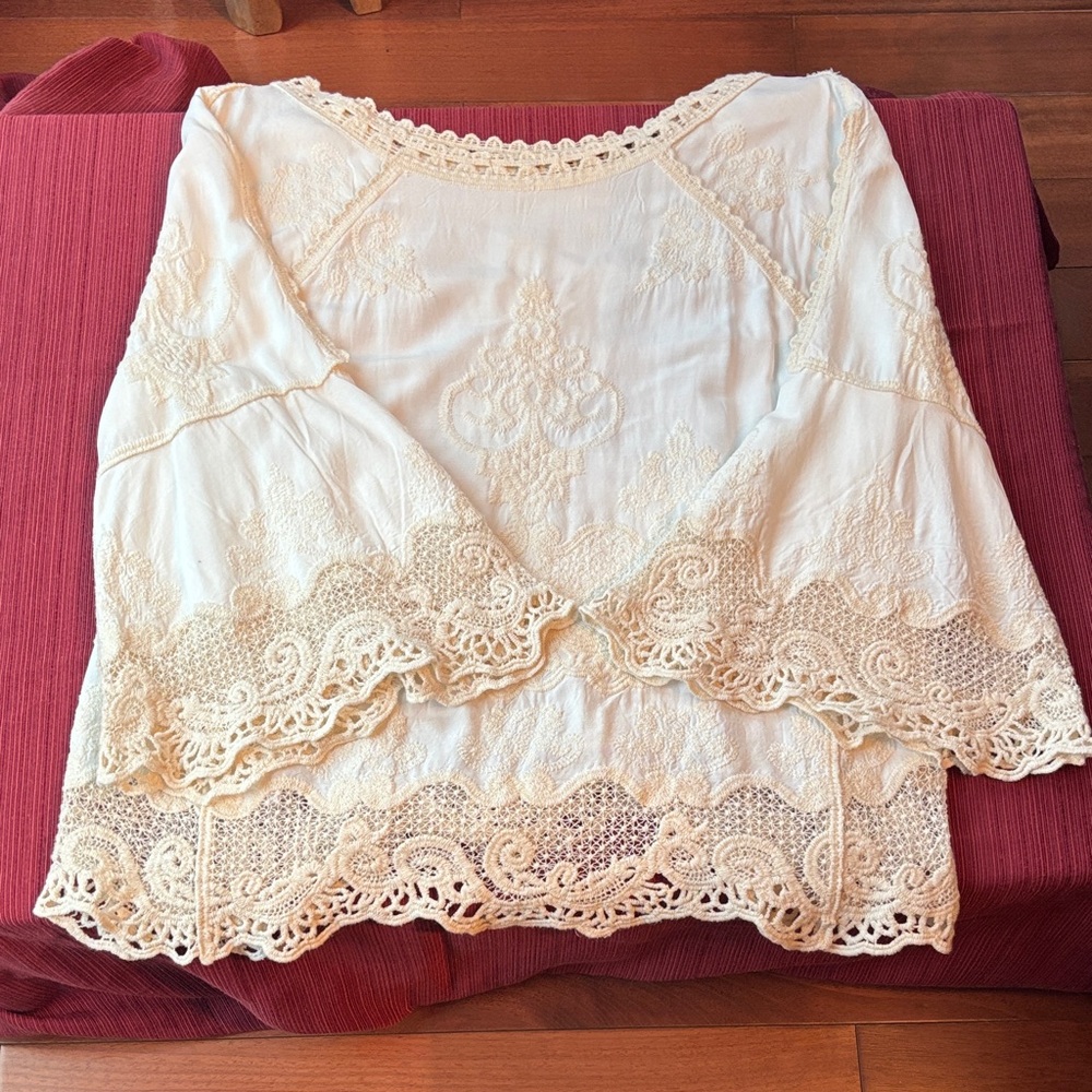 Elegant Cream Lace Blouse